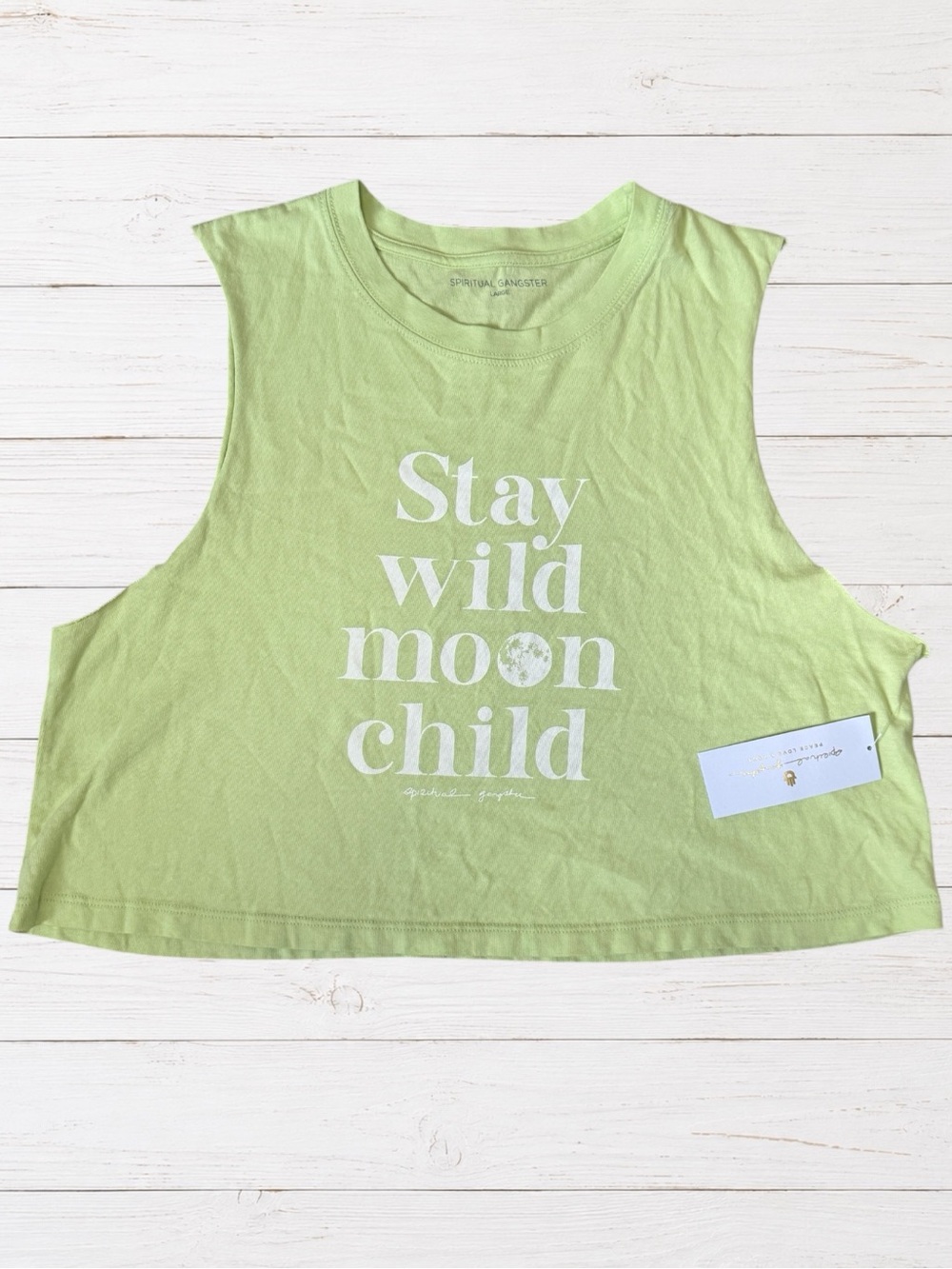 Spiritual Gangster‎ Stay Wild Moon Child Callie Crop Tank NWT Large